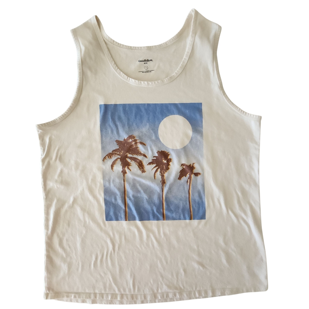 Goodfellow & Co. Tank Top with Palm Tree Print Men Size XL
